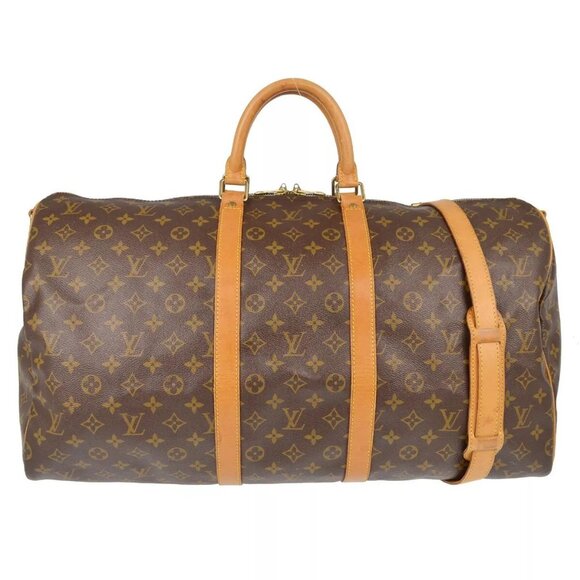 Louis Vuitton Keepall Bag Duffle 55 Brown Canvas - Picture 3 of 12